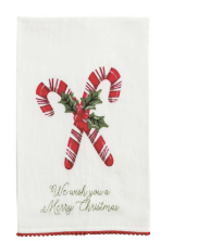 Christmas Pom Trim Towels