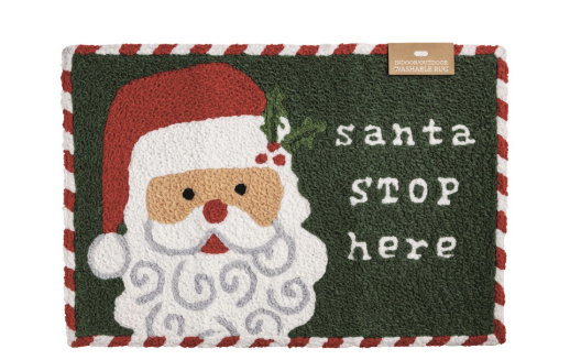 Santa Stop Here Doormat by Mud Pie