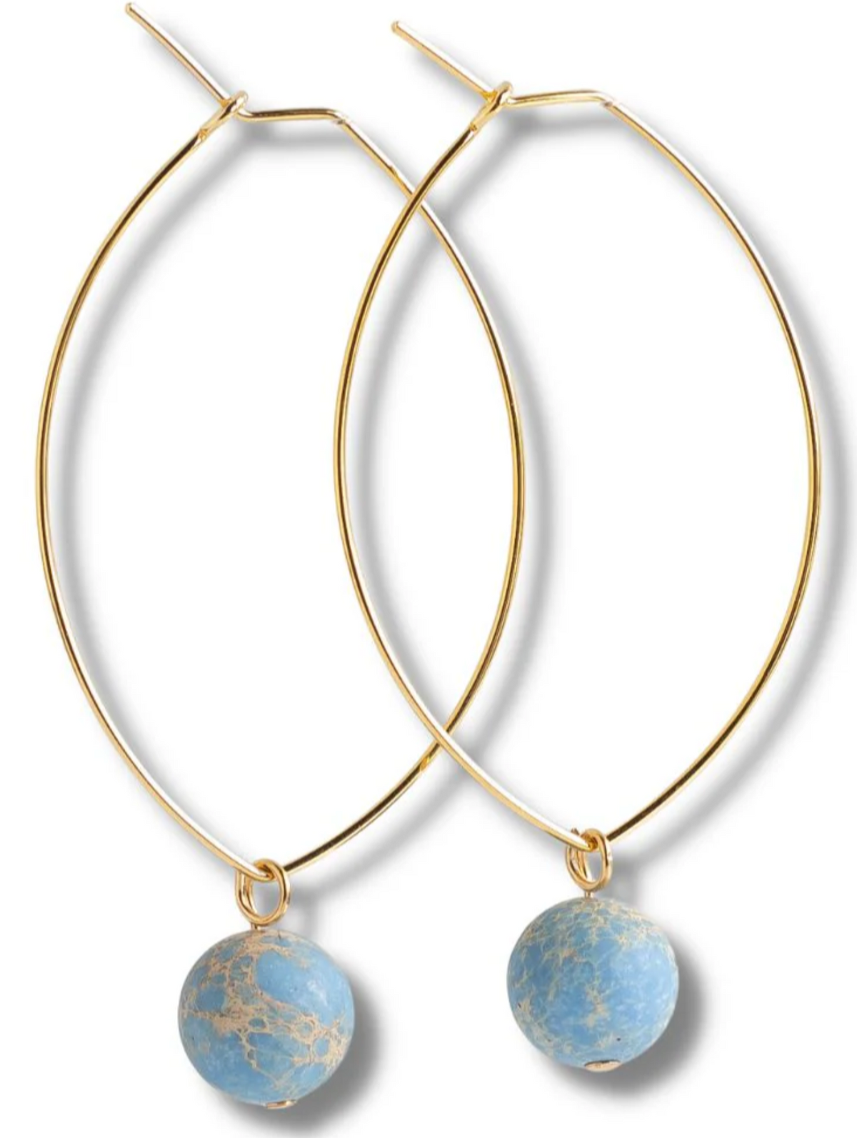 Lenny Earrings-Blue Jasper