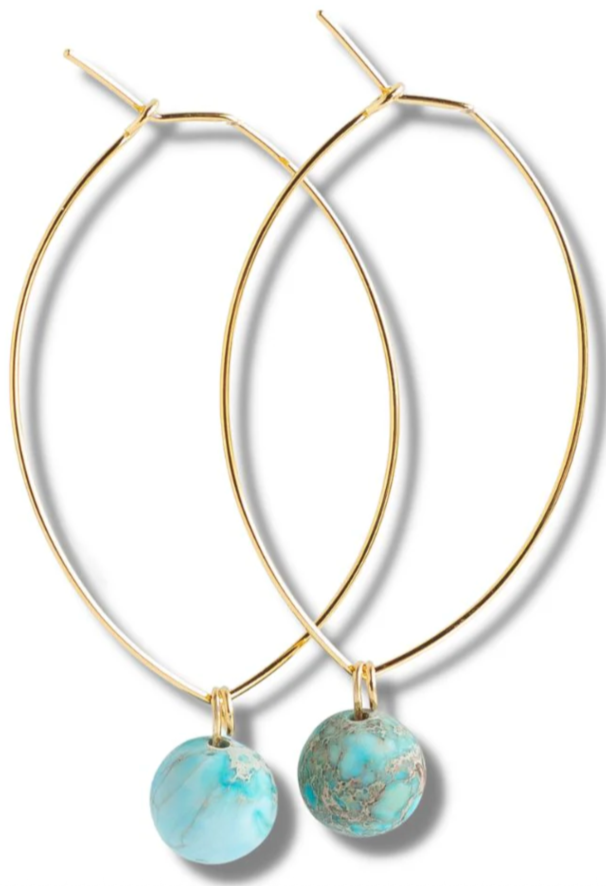 Lenny Earrings-Turquoise Jasper
