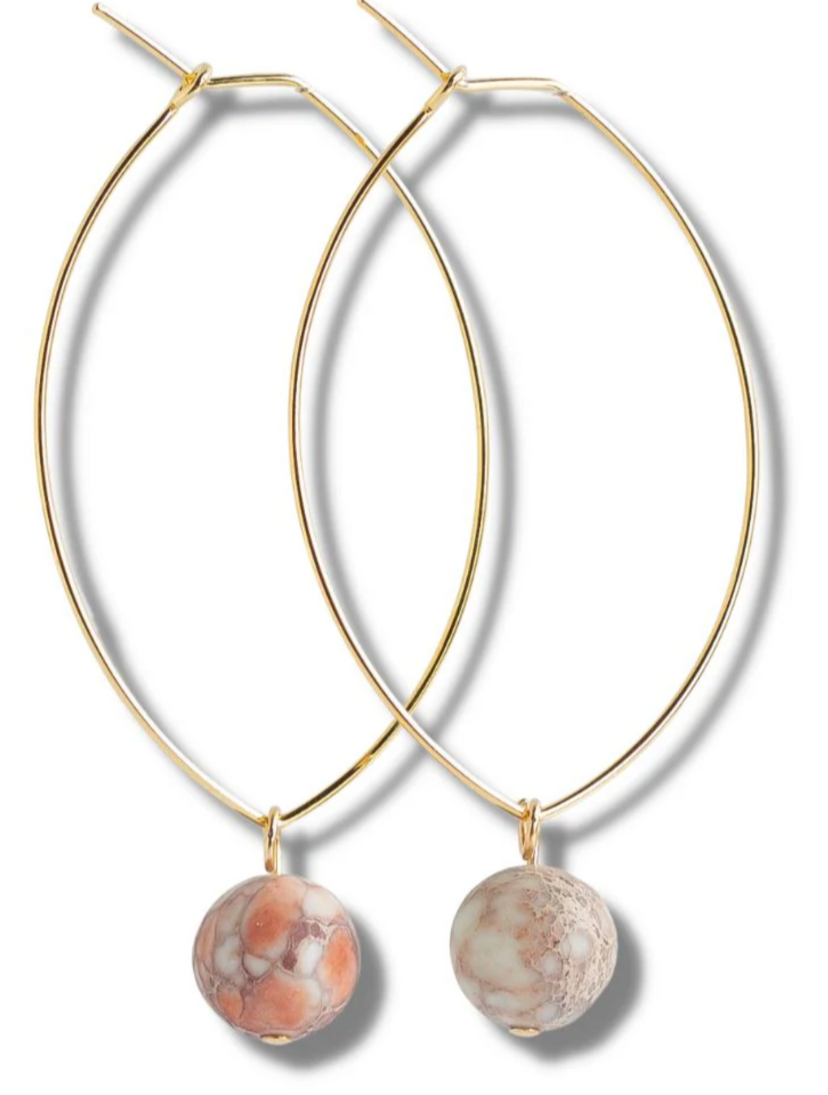 Lenny Earrings-White Jasper