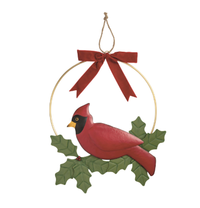 Cardinal Tin Door Hanger