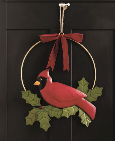 Cardinal Tin Door Hanger