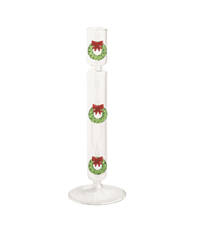 Wreath Glass Icon Candlestick