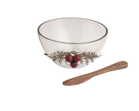 Holly Tidbit Bowl Set