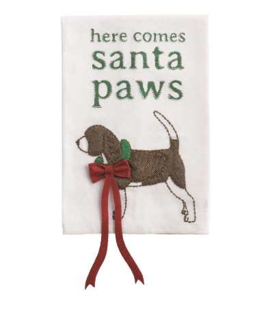 Santa Christmas Pet Dangle Towel