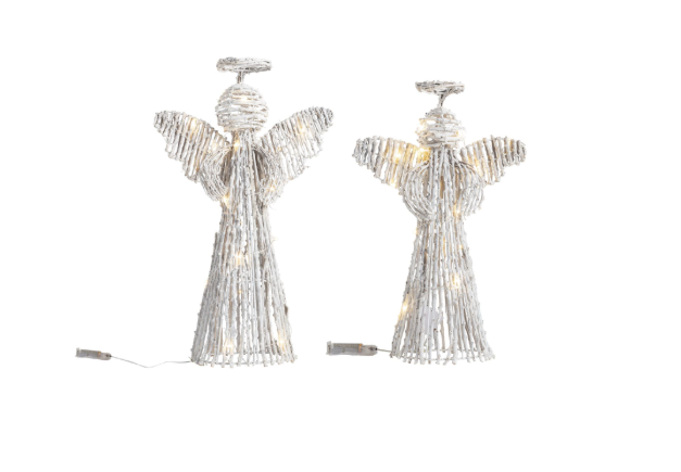 Light Up Rattan Sitters by MudPie