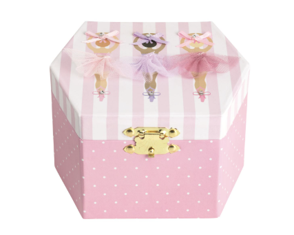Three Ballerina Musical Jewelry Box