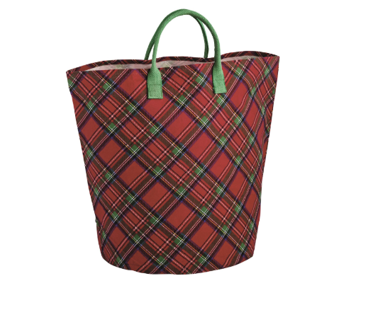 Tartan Holiday Oversized Tote