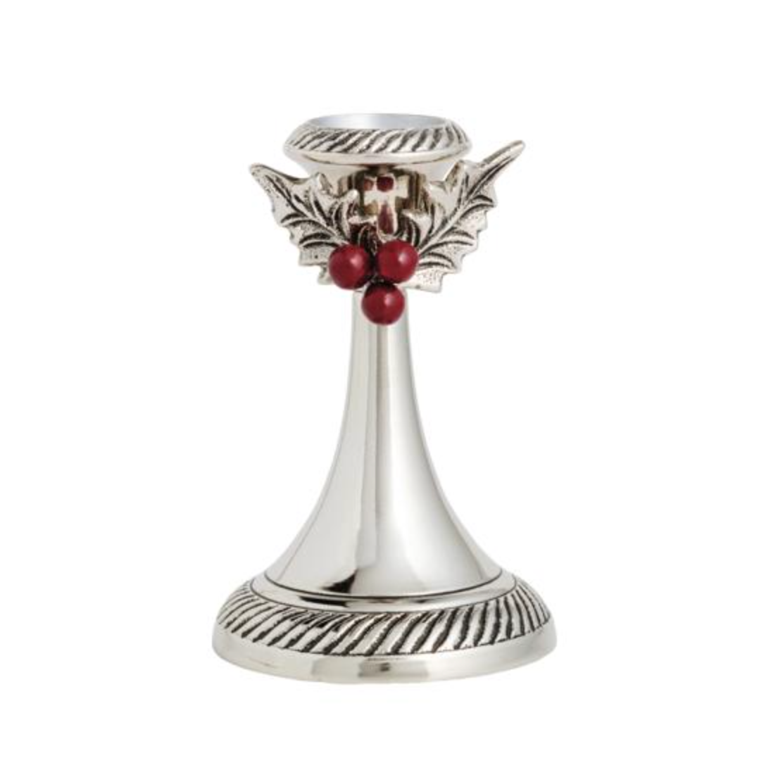Large Holly Candlestick