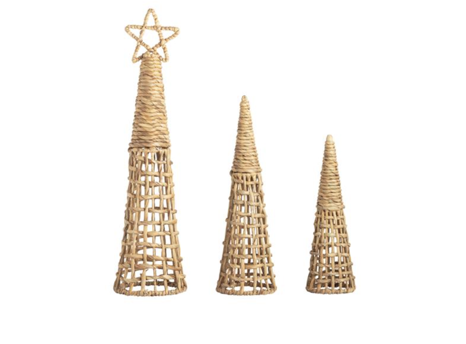 Woven Hyacinth Christmas Trees