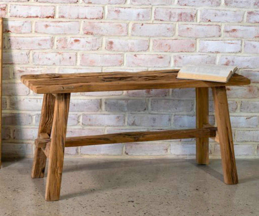 35.5"L RECYCLED WOOD BENCH
