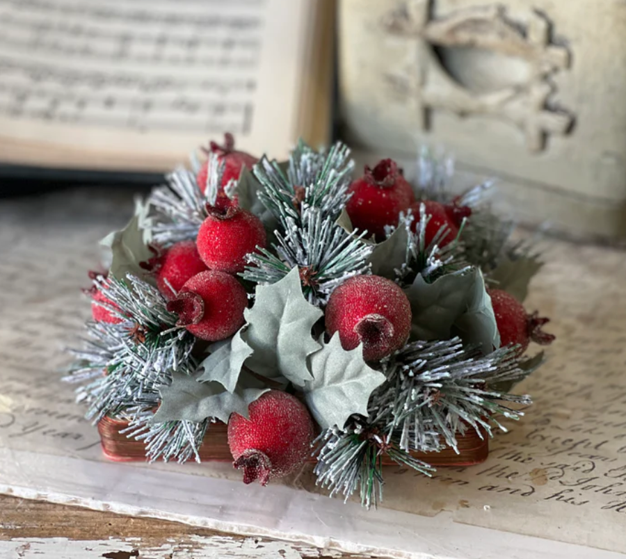 7" Winter Sugar Plum Half Sphere