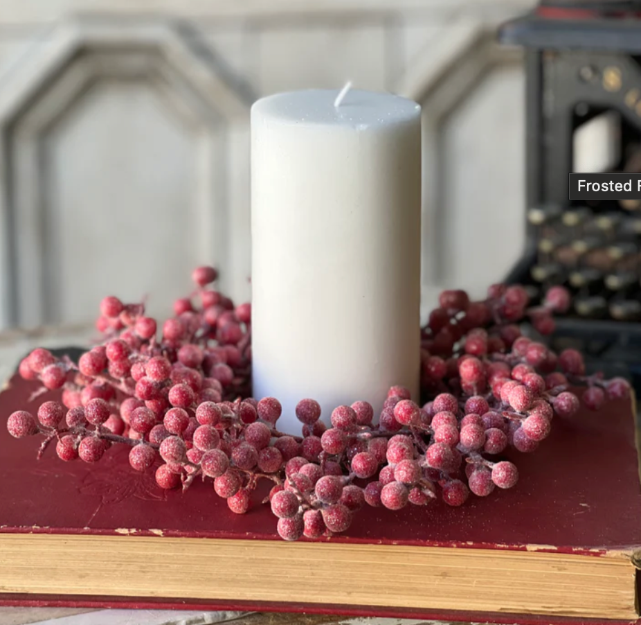 3.5" Frosted Fizzy Berry Candle Ring