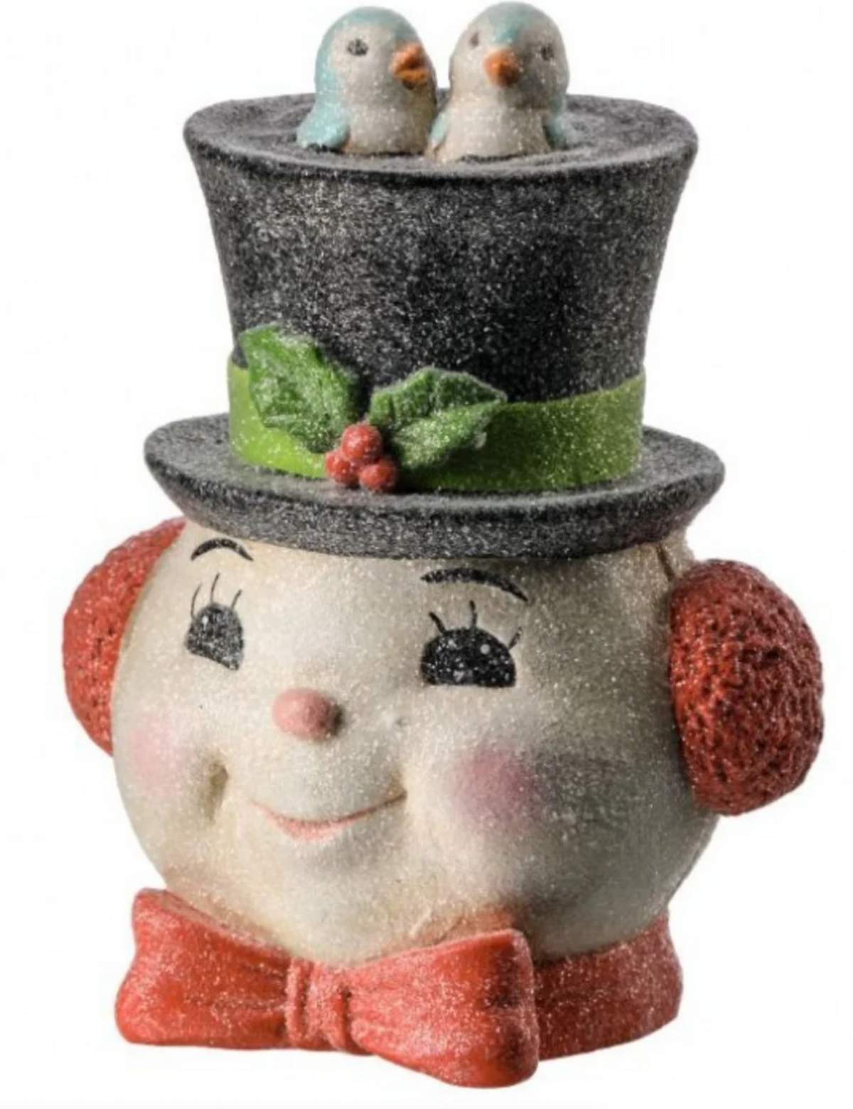 6.5" PPULP SNOWMAN HEAD W/BIRD