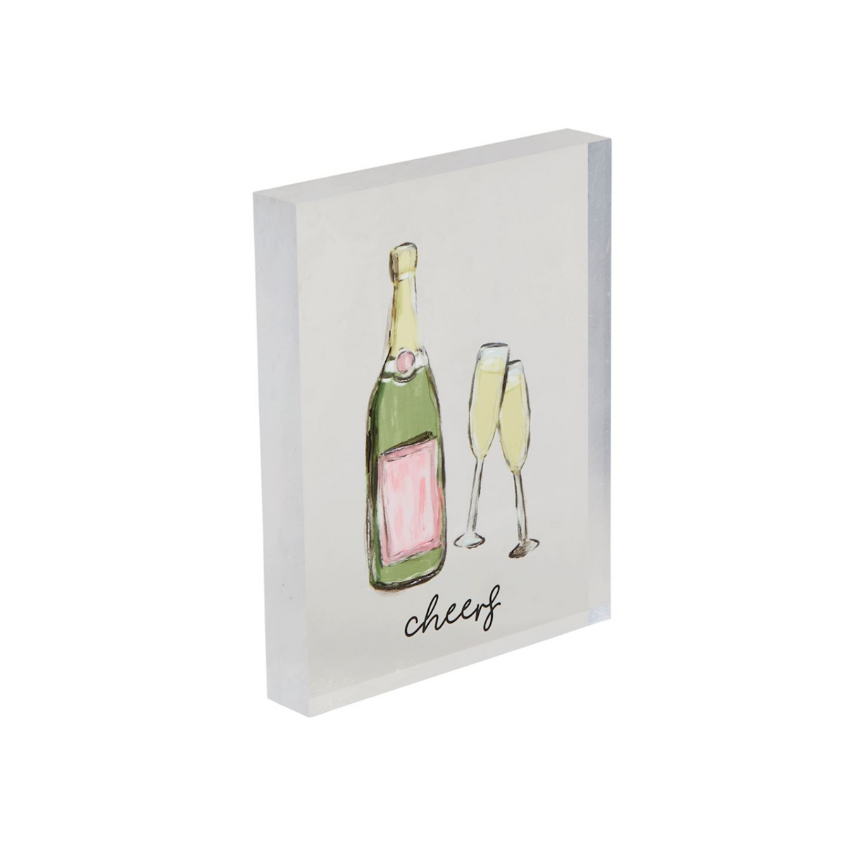 Cheers Acrylic Wedding Plaque