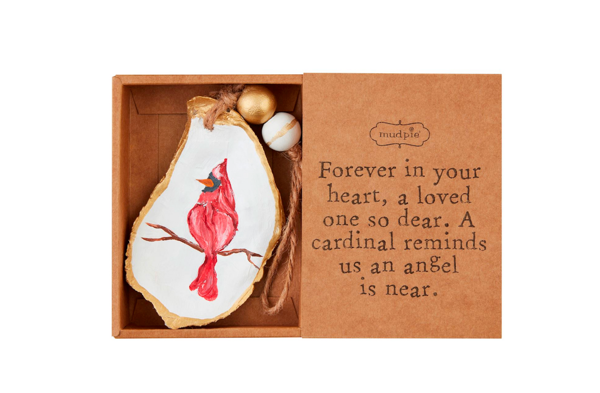 Cardinal Oyster Ornament