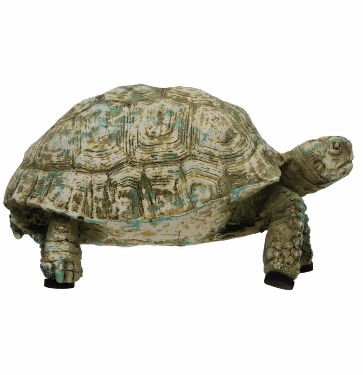 Resin Turtle, Distressed Verdigris Finish