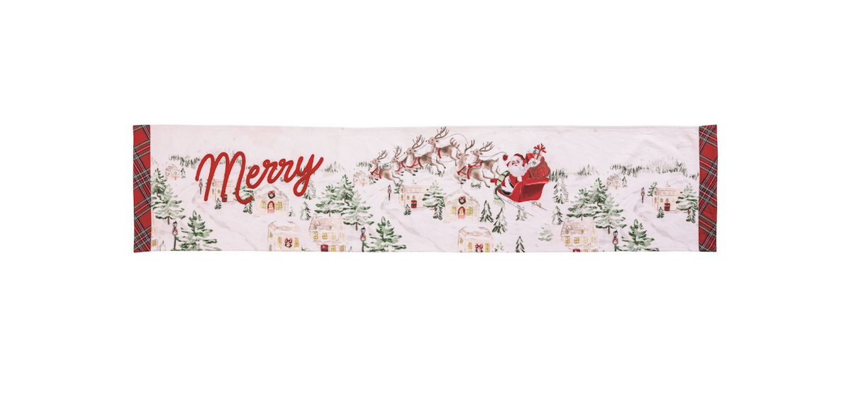 Santa Scene Table Runner