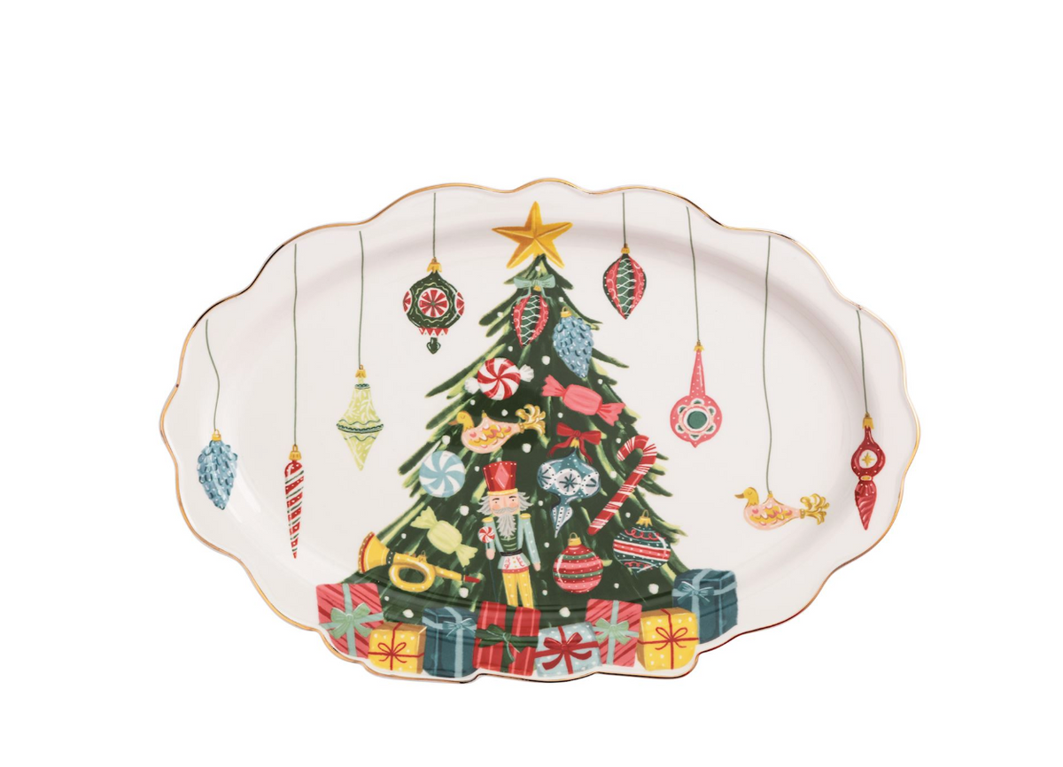 Christmas Tree Ornament Platter
