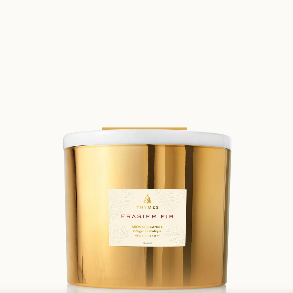 Frasier Fir Poured Candle, 3-Wick Gold