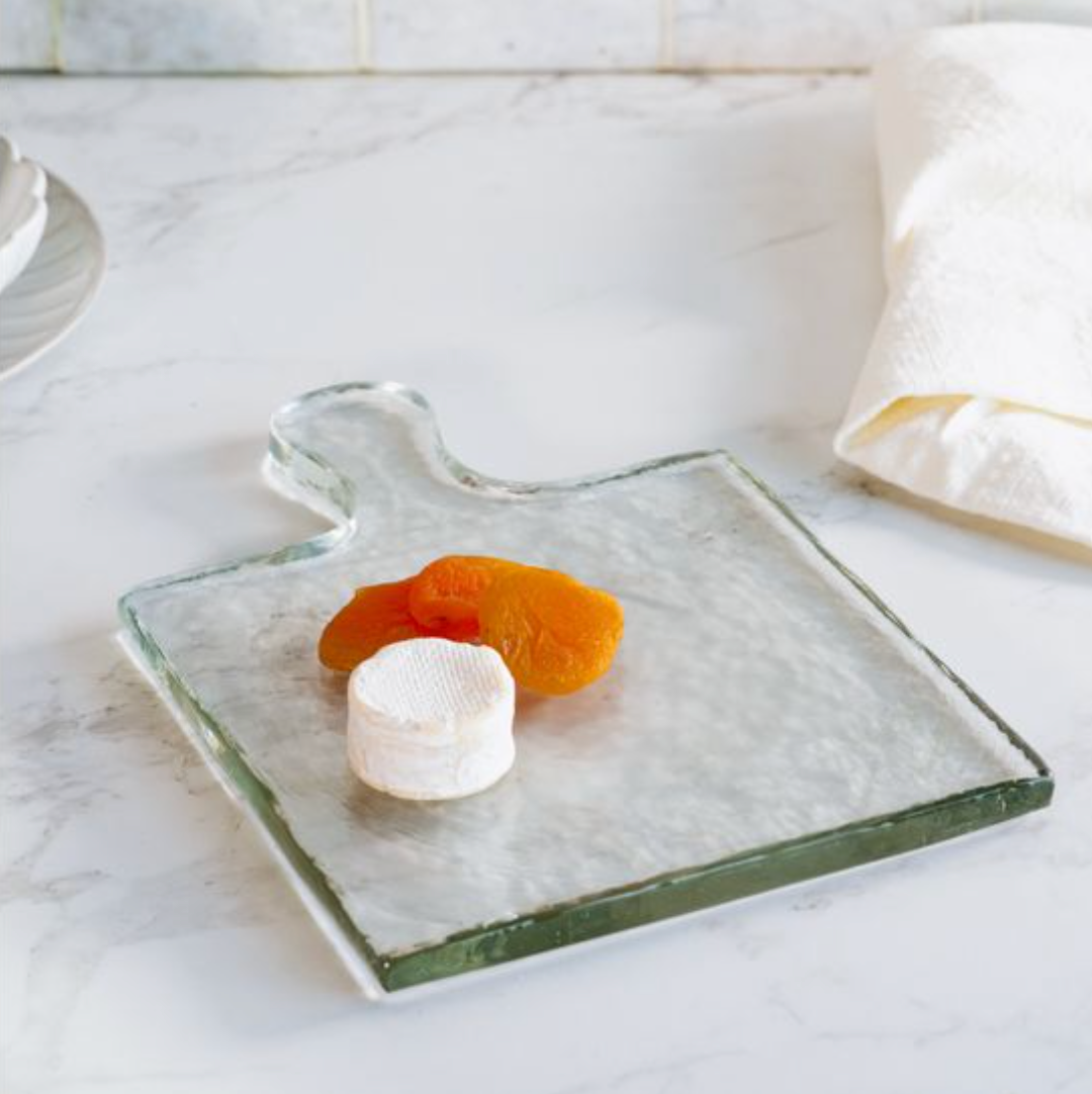 CLEAR SQUARE GLASS CHEESE CHILLER