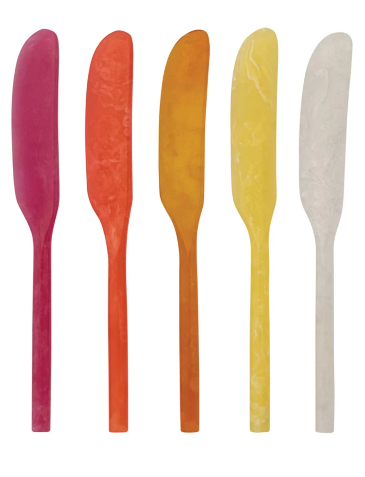Marbled Resin Canape Knife, 5 Colors