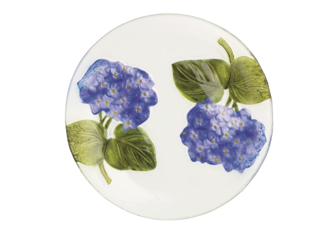 Hydrangea Glass Plate
