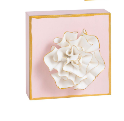 Pink Flower Plaque