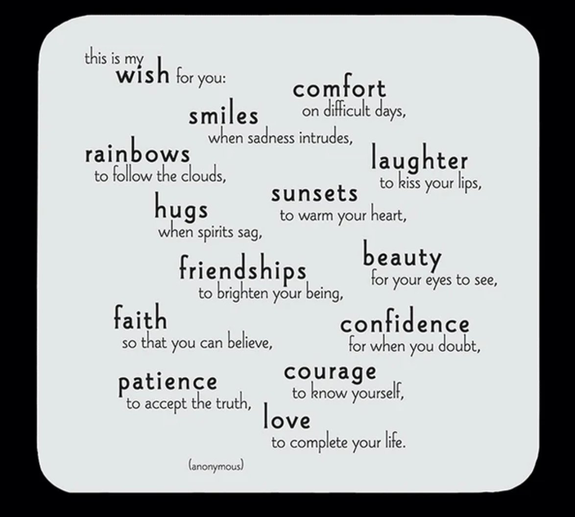 "my wish for you" coaster
