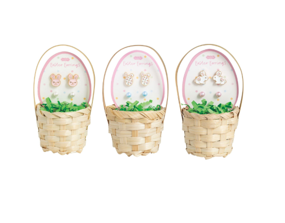 Egg Easter Stud Earring Basket.