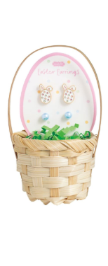 Egg Easter Stud Earring Basket.