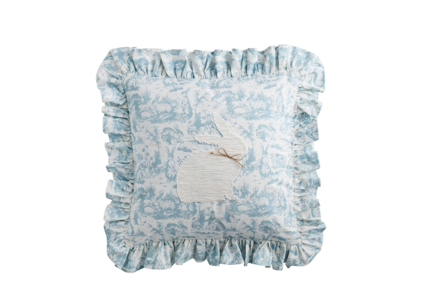 Square Toile Bunny
Pillow