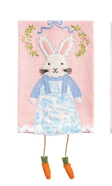 Pink Bunny Dangle Leg Towel