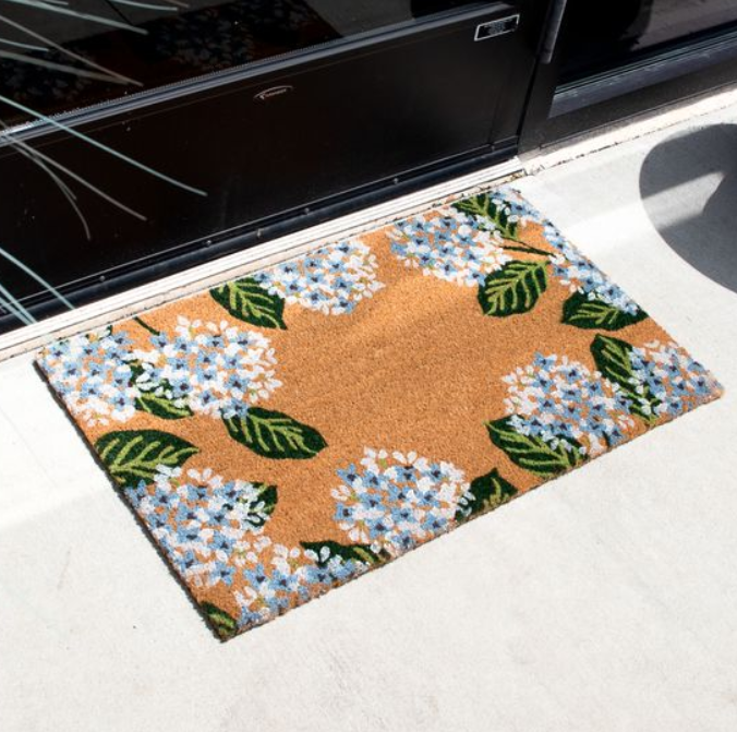 29.5" X 17.75" BLUE HYDRANGEAS DOORMAT