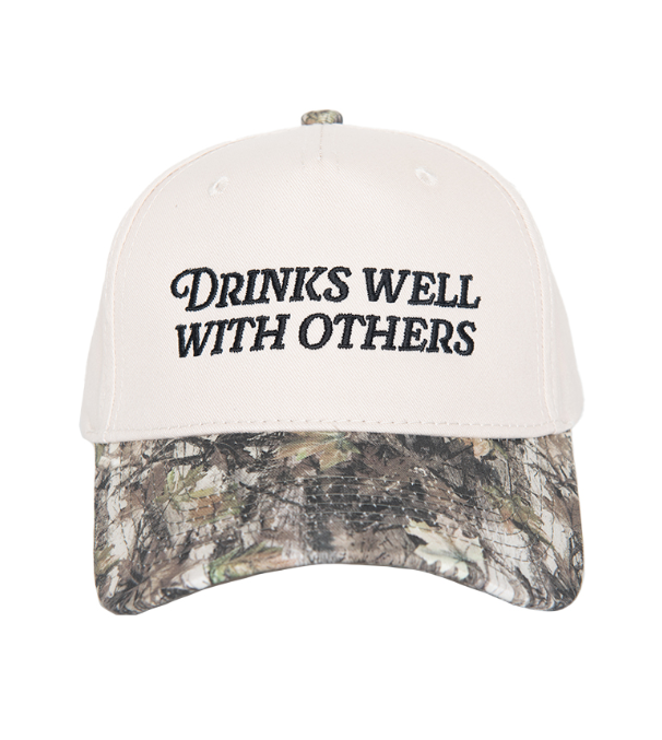 Drinks Well With Others Two-Toned Vintage Hat