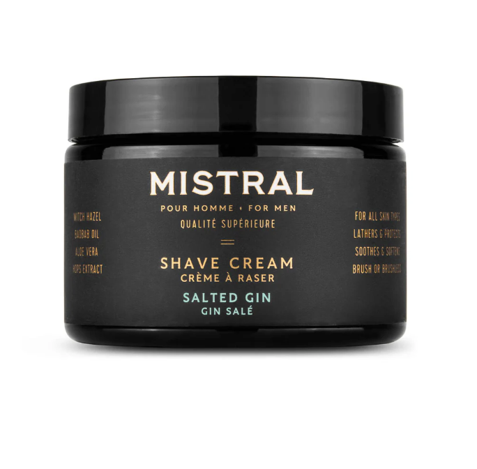 Men's Shave Cream Tub Salted  Gin 9 oz.