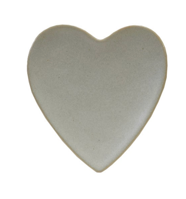Stoneware Heart Shaped Dish, Matte Finish, 4 Colors. Each Sold Separately.