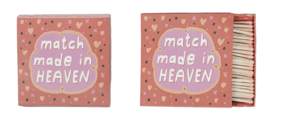 Safety Matches in Matchbox w/ Saying, 4 Styles. Each Sold Separately.