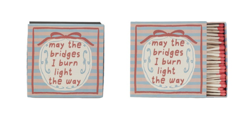 Safety Matches in Matchbox w/ Saying, 4 Styles. Each Sold Separately.