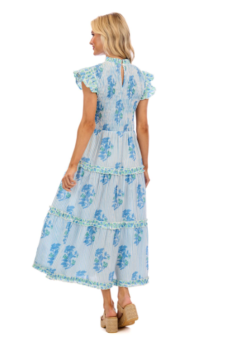 Perin Smocked Midi Dress