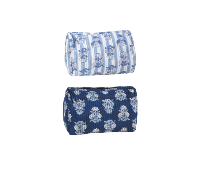 Cornflower Navy Block Print Case. Each Sold Separately.