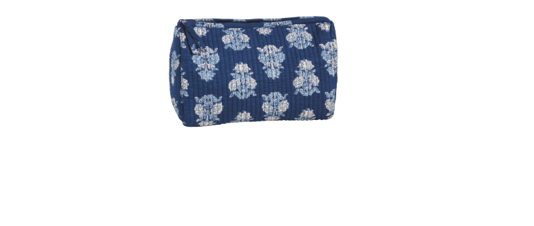 Cornflower Navy Block Print Case. Each Sold Separately.