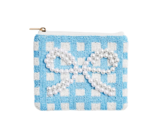 White Bow Beaded Case