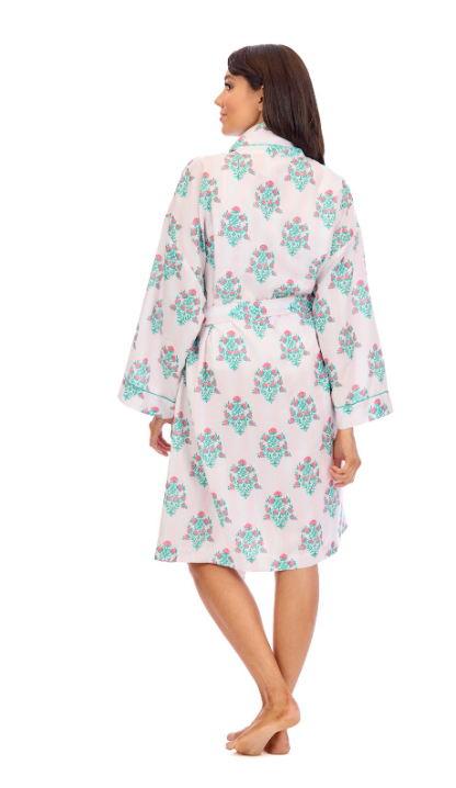 Dahlia Block Print Robe