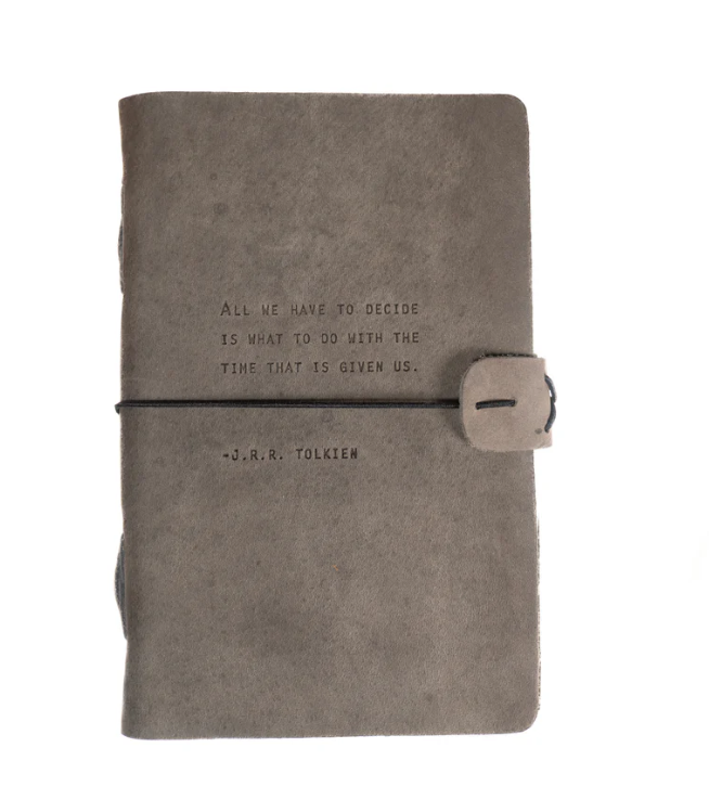 J.R.R. Tolkien Artisan Leather Journal in Charcoal -5.75 x 8.75