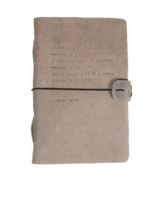 Daniel Saint Artisan Leather Journal in Charcoal -5.75 x 8.75
