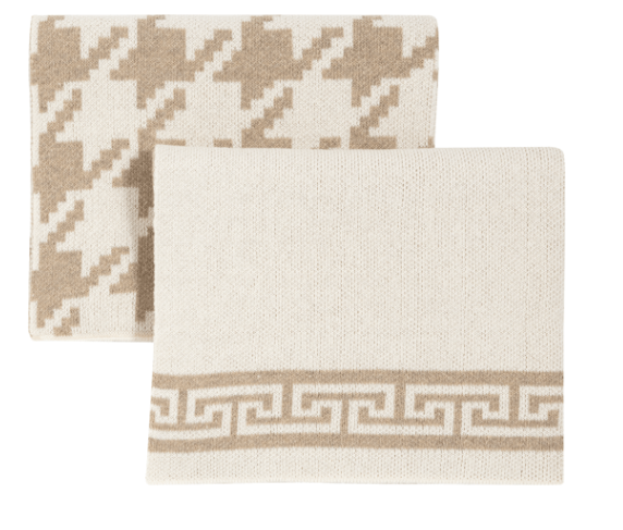 Greek Key Knit Towel Set