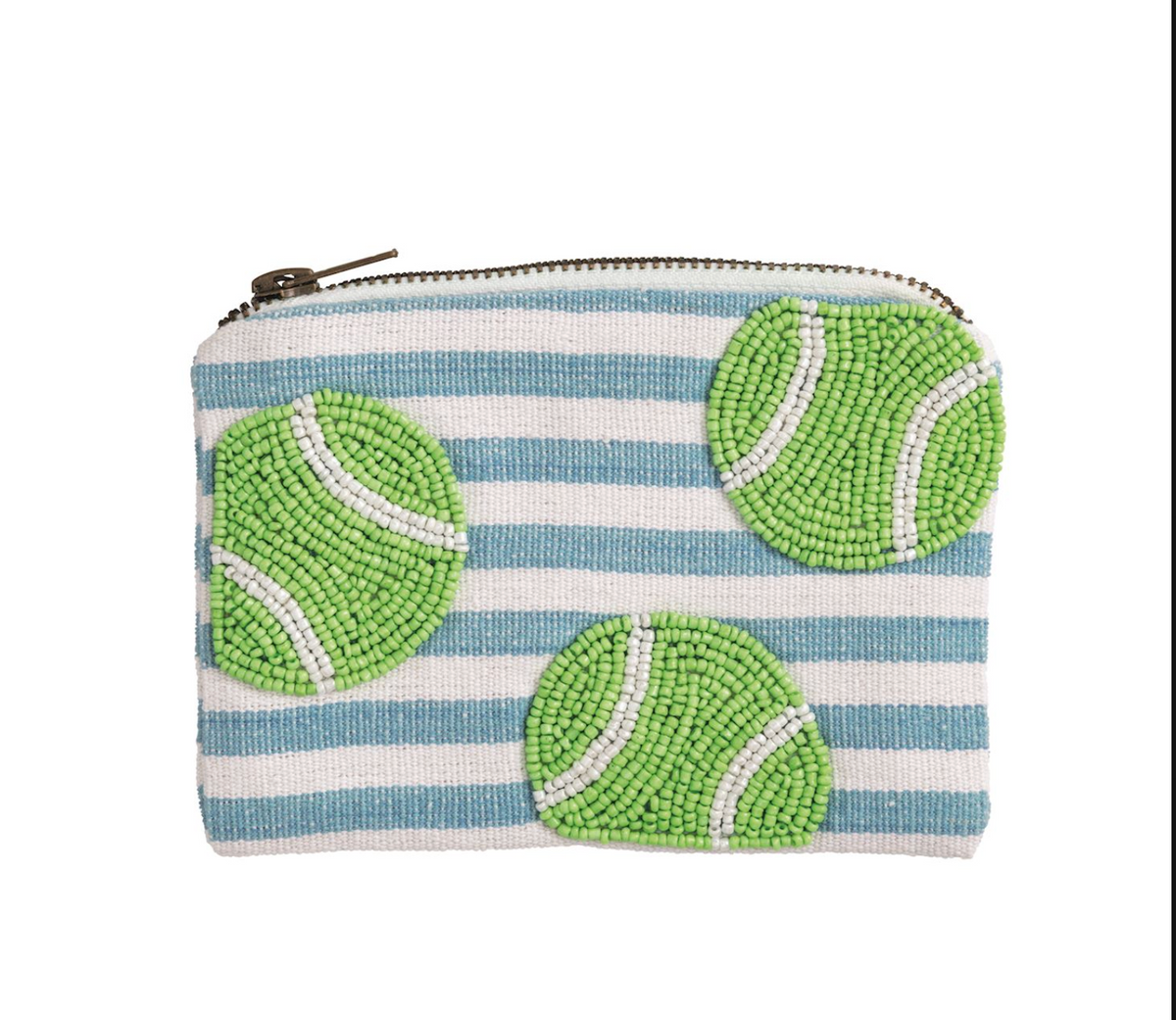 Tennis Ball Beaded Pouch
