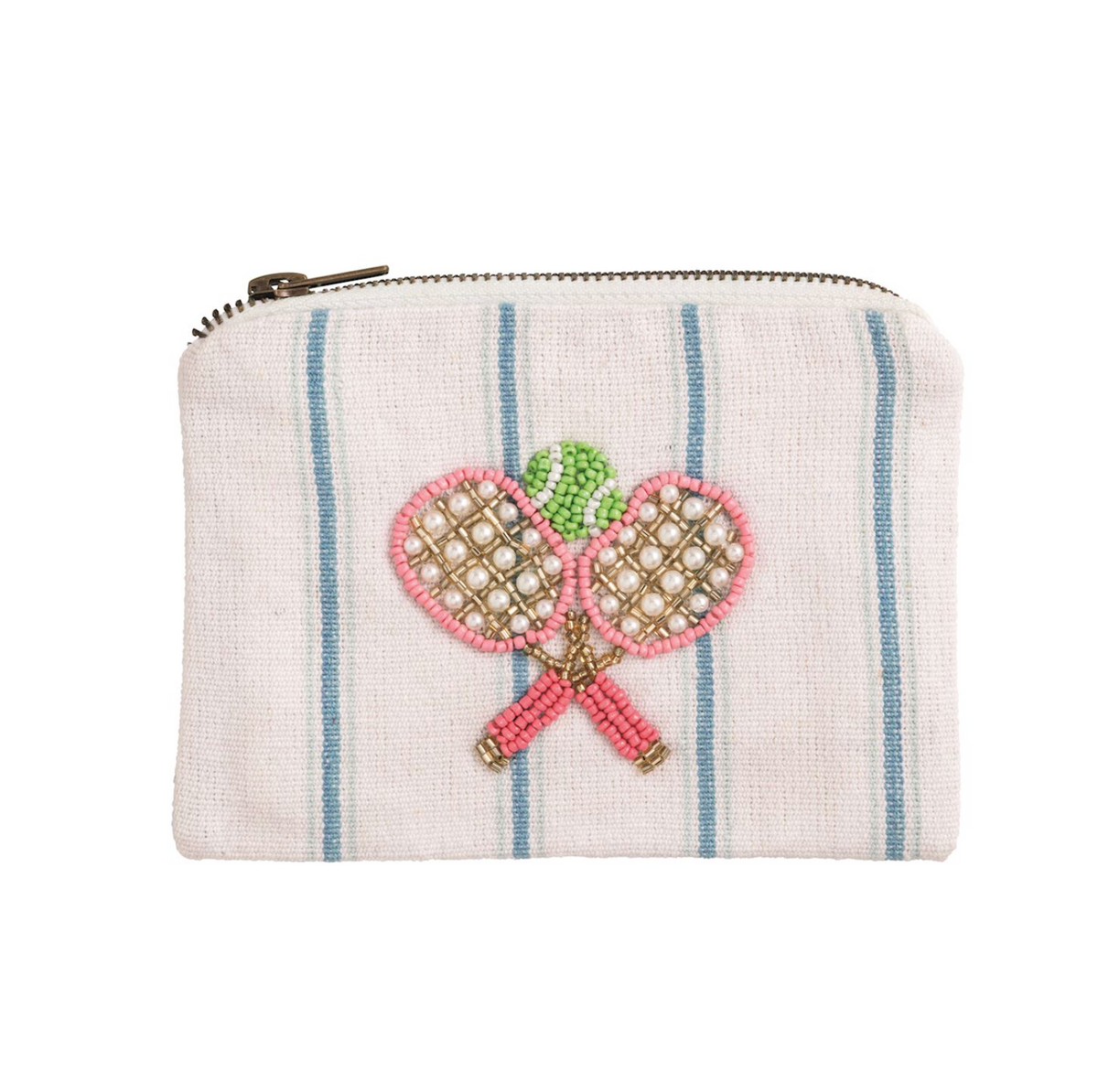 Tennis Racket Beaded Pouch
